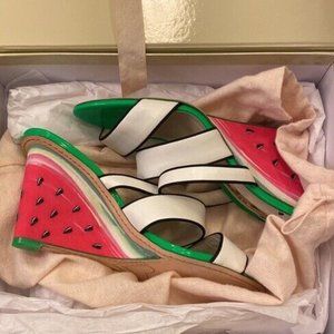 Sophia Webster Watermelon Wedge Sandals - Size 8.5/39 -